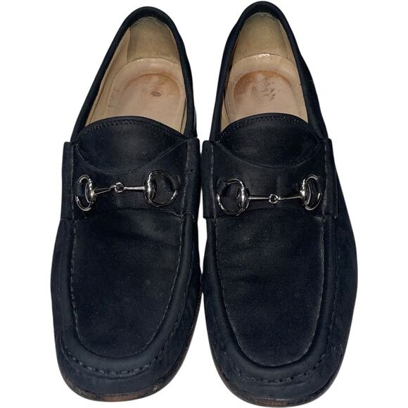 Vintage GUCCI Black Suede Horsebit Loafers     Size: EU 36C / US 6 - Picture 1 of 8